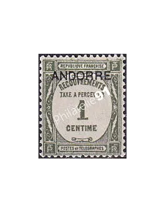 Andorre Français, Timbre-taxe neuf n° 9, timbres d'Andorre