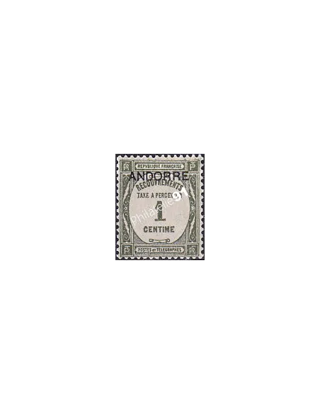 Andorre Français, Timbre-taxe n° 9 charnière, timbres d'Andorre