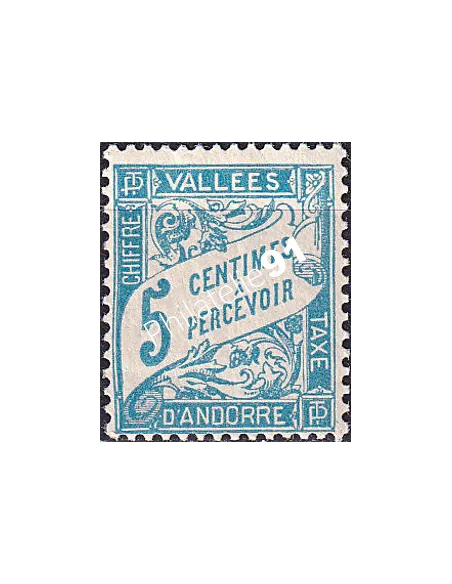 Andorre Français, Timbre-taxe n° 17 charnière, timbres d'Andorre