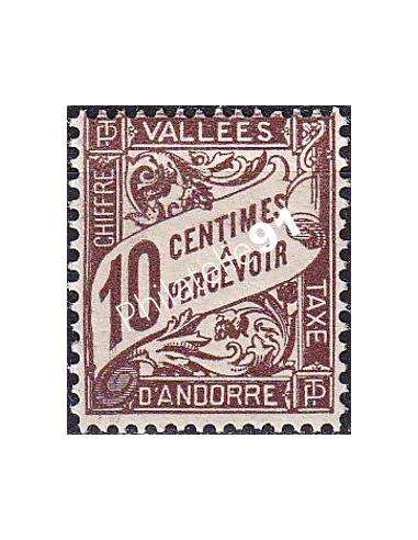 Andorre Français, Timbre-taxe neuf n° 18, timbres d'Andorre