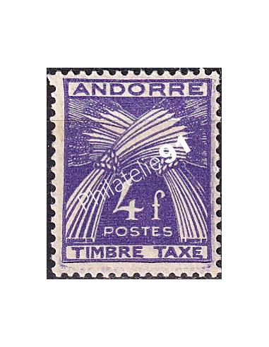 Andorre Français, Timbre-taxe n° 36 charnière, timbres d'Andorre