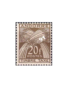 Andorre Français, Timbre-taxe neuf n° 39, timbres d'Andorre
