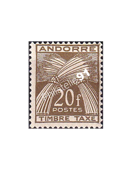 Andorre Français, Timbre-taxe neuf n° 39, timbres d'Andorre
