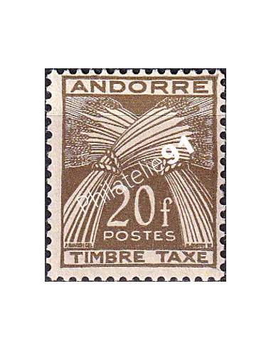 Andorre Français, Timbre-taxe n° 39 charnière, timbres d'Andorre