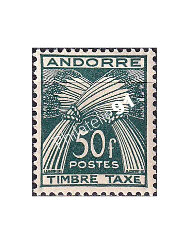 Andorre Français, Timbre-taxe neuf n° 40, timbres d'Andorre