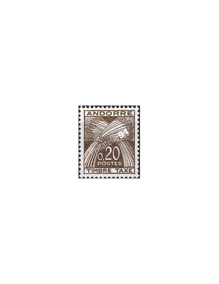 Andorre Français, Timbre-taxe n° 44 charnière, timbres d'Andorre