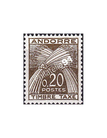 Andorre Français, Timbre-taxe n° 44 charnière, timbres d'Andorre