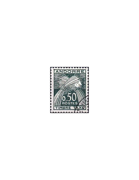 Andorre Français, Timbre-taxe n° 45 oblitéré, timbres d'Andorre