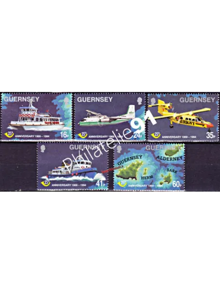 GUERNESEY - n°  666 à 670 ** - Indépendance postale