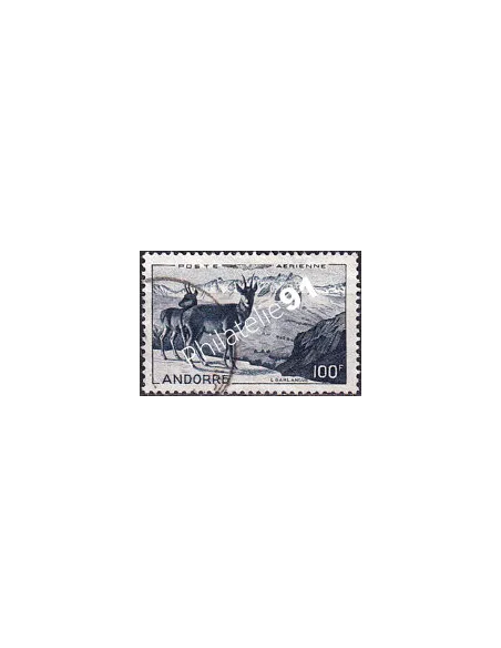 Timbre PA n° 1 oblitéré, collection timbres Andorre Français
