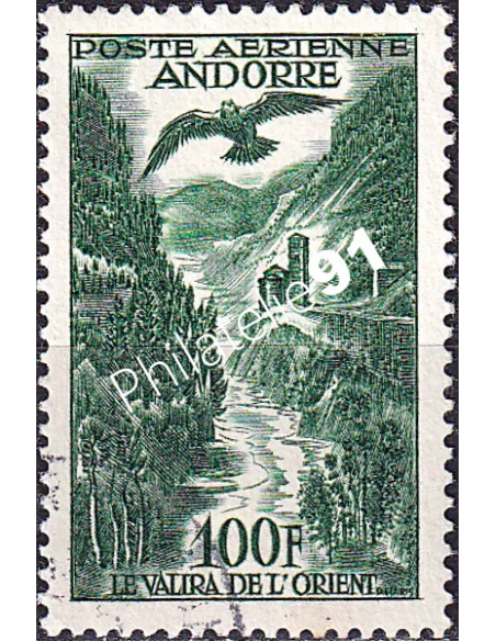 Timbre PA n° 2 oblitéré, collection timbres Andorre Français