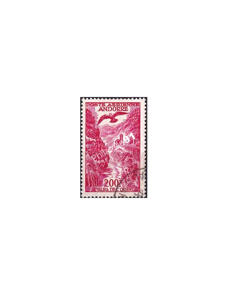 Timbre PA n° 3 oblitéré, collection timbres Andorre Français