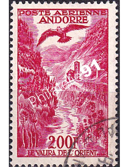 Timbre PA n° 3 oblitéré, collection timbres Andorre Français