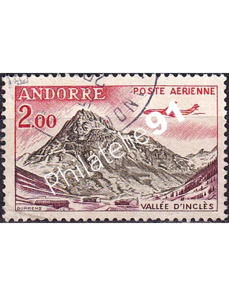 Timbre PA n° 5 oblitéré, collection timbres Andorre Français