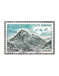 Timbre PA n° 8 oblitéré, collection timbres Andorre Français