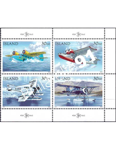 Islande n° 741 à 744, feuillet, collection timbres d'Europe
