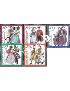 RFA, n° 1589 à 1593 neufs, Collection timbres Allemagne