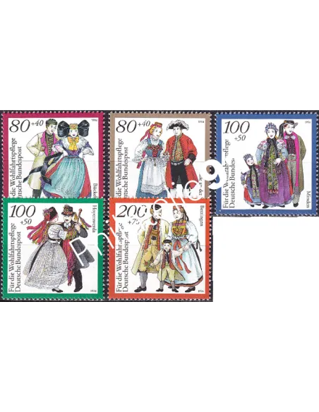 RFA, n° 1589 à 1593 neufs, Collection timbres Allemagne