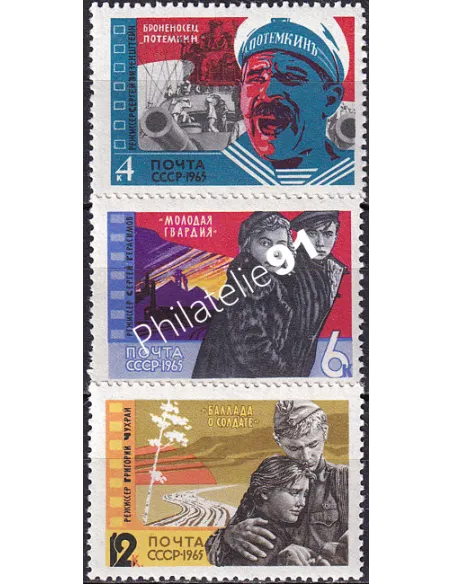 Russie, n° 3011 à 3013 neufs, collection timbres Europe