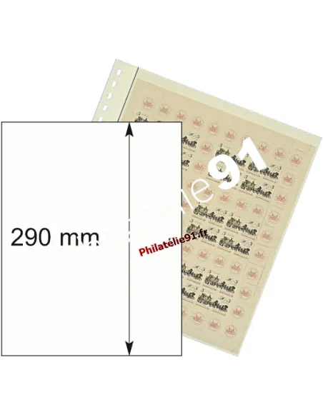 LINDNER - Feuilles neutres LINDNER-T - 1 poche pour Blocs - petits et grands, Feuillets, Notices 1er jour, Petits blocs