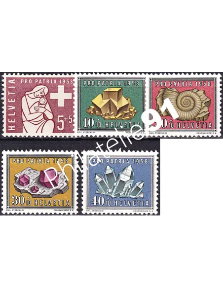Suisse, n° 606 à 610 neufs, collection timbres Europe