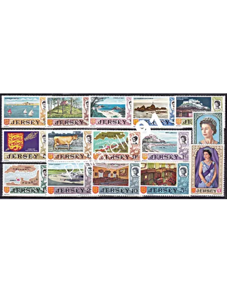 JERSEY - n°      5 à 19 - Elizabeth II et sujets divers
