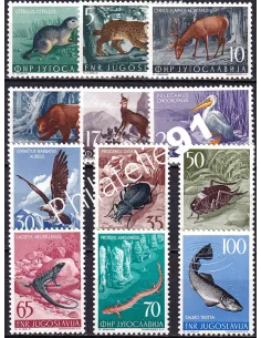 Yougoslavie, n° 643 à 654, collection timbres Europe