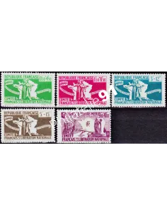 Emissions générales France Libre n° 1 à 4, timbres des colonies
