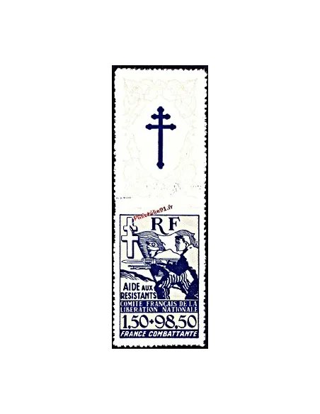 Timbre des colonies générales n° 6, France Libre, timbres des colonies