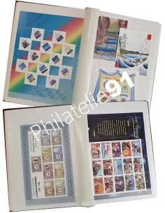 Classeur de 100 blocs et feuillets tous pays, Lot de timbres