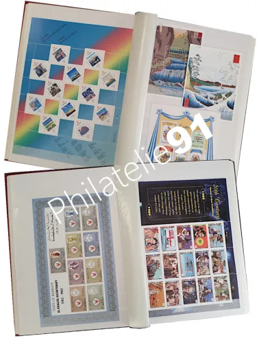 Classeur de 100 blocs et feuillets tous pays, Lot de timbres