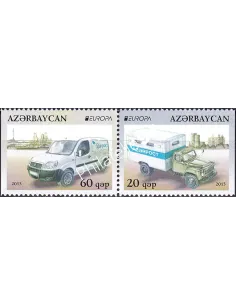 Azerbaïdjan, n° 827b à 828b, Paire issue de carnet, timbres Europa