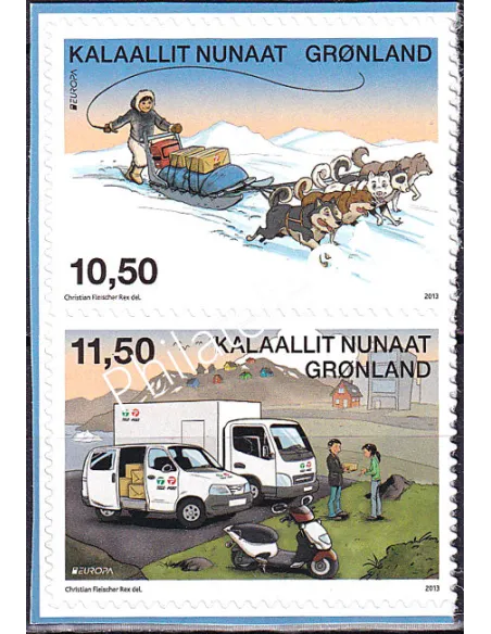 Groenland, n° 611 à 612 adhésifs, paire de carnet, timbres Europe
