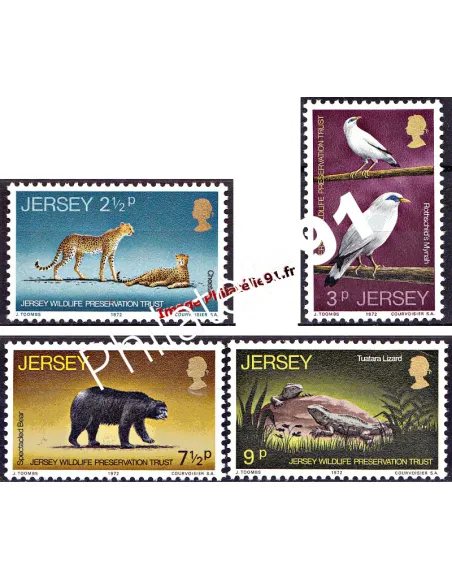 JERSEY - n°    59 à 62 - Protection des animaux sauvages