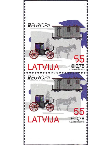 Lettonie, n° 835a et 835b, paire de carnet, collection timbres Europa