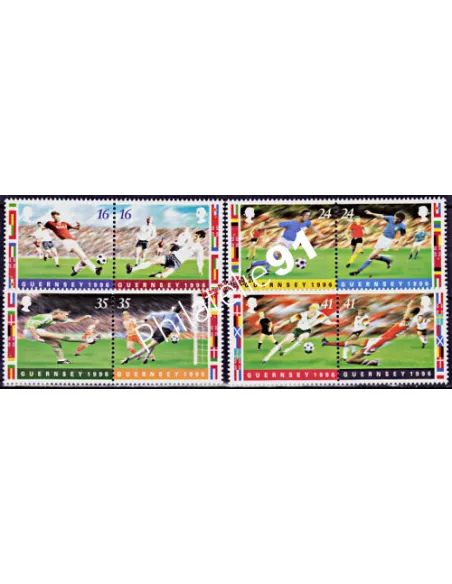 GUERNESEY - n°  703 à 710 ** - Championnat d'Europe de football