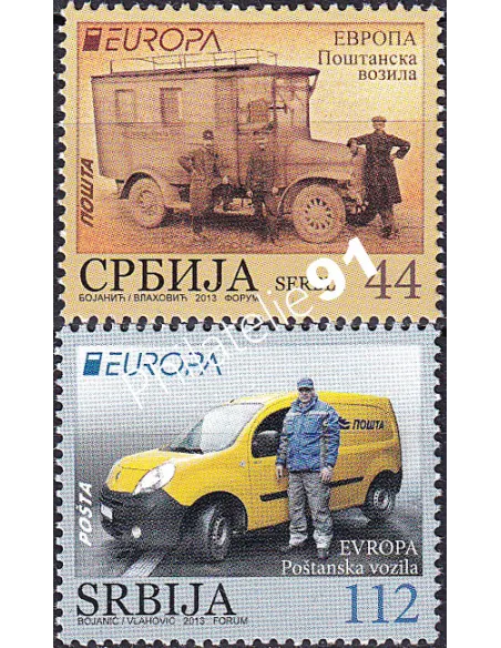 Serbie, n° 495 à 496, collection timbres Europa