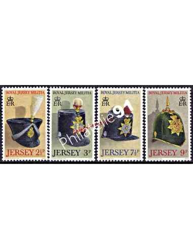 JERSEY - n°    63 à 66 - Coiffes - Milice royale de Jersey
