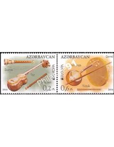 Azerbaïdjan, n° 862a à 863a, Paire issue de carnet, timbres Europa