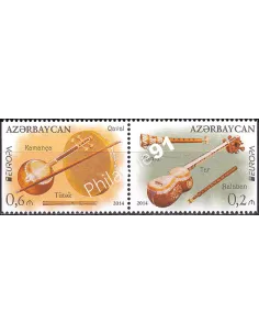 Azerbaïdjan, n° 862b à 863b, Paire issue de carnet, timbres Europa