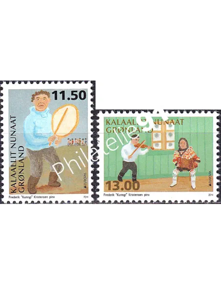 Groenland, n° 637 à 638, collection timbres Europe