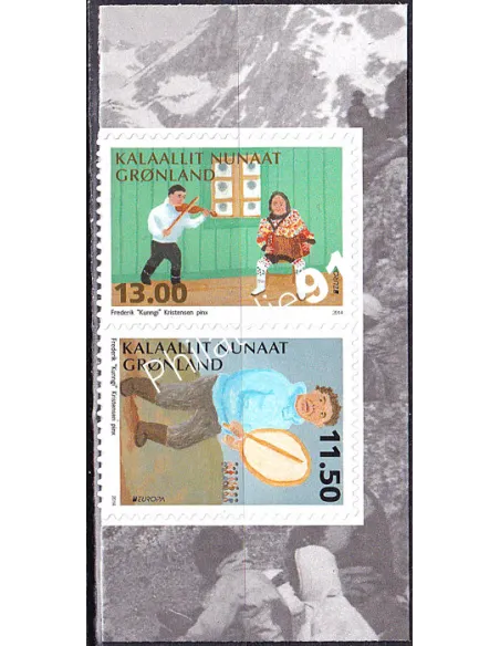 Groenland, n° 639 à 640 adhésifs, paire de carnet, timbres Europe