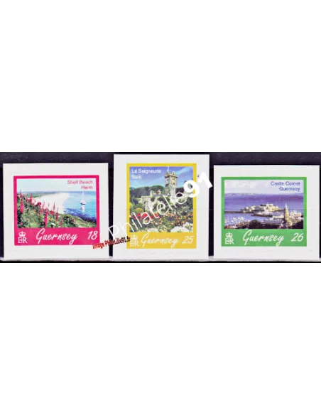Timbres de GUERNESEY n° 748 à 750, PAYSAGES, timbres d'Europe