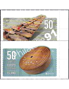 Islande, n° 1347 à 1348 adhésifs, collection timbres d'Europa