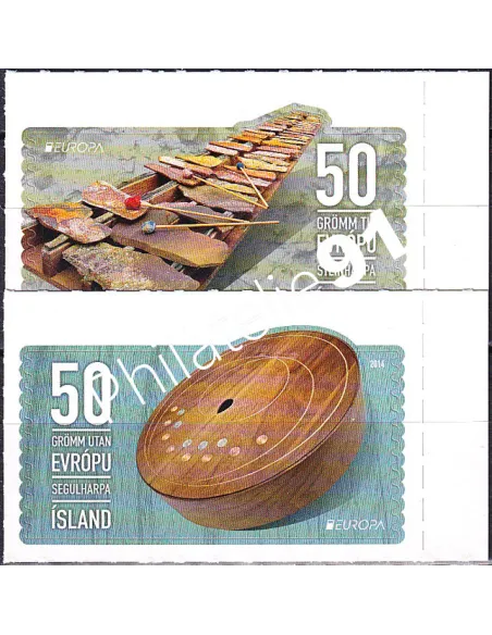 Islande, n° 1347 à 1348 adhésifs, collection timbres d'Europa