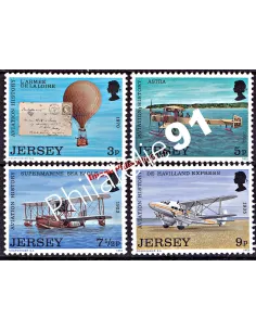 JERSEY - n°    75 à 78 - Histoire de l'aviation
