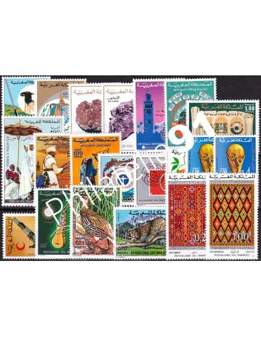 Maroc, Année complète neuve 1974, Collection timbres Colonies