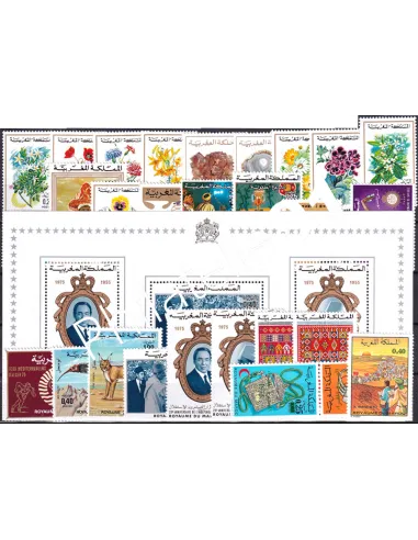 Maroc, Année complète neuve 1975, Collection timbres Colonies