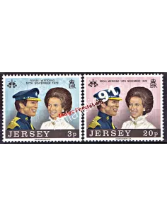 JERSEY - n°    87 - 88 - Mariage de la Princesse Anne