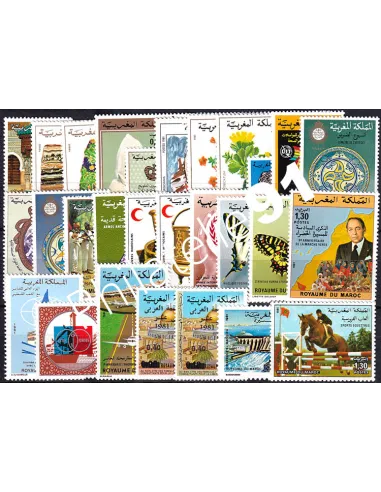 Maroc, Année complète neuve 1981, Collection timbres Colonies